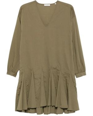 Marc O' Polo V-Neck Tiered Midi Dress - Green