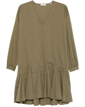Marc O' Polo V-Neck Tiered Midi Dress - Green