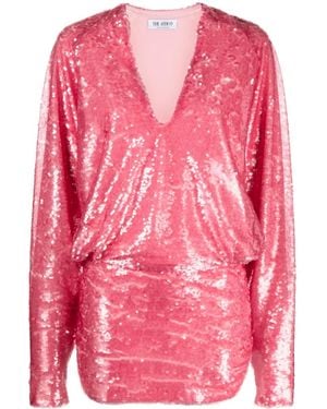 The Attico Gael Sequined Mini Dress - Pink