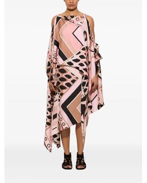 PUCCI Vivara Print Silk Dress - White