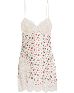 slim fit dress slacks Dolce & Gabbana Floral-lace Flounce Dress – Runway Catalog main image 1