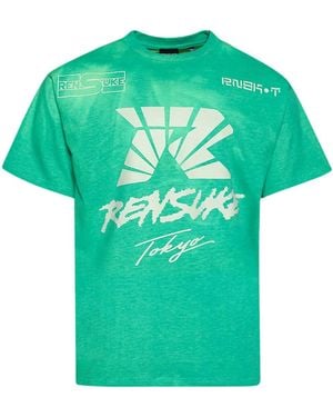 Rensuke Tokyo Graphic Loose T-Shirt - Grün