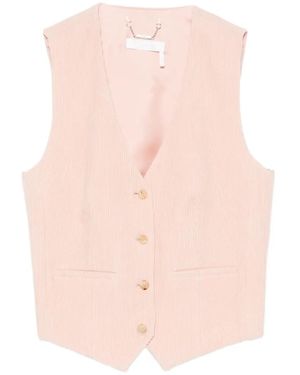Chloé Corduroy Waistcoat - Pink