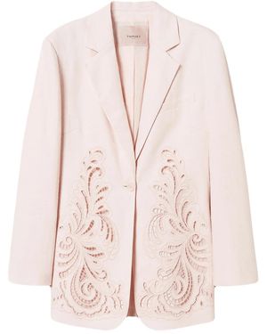 Twinset Embroidered Blazer - Pink