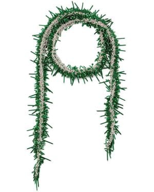 Dries Van Noten Beaded Scarf Necklace - Green