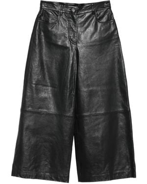 Weekend by Maxmara Leather Panelled Trousers - Black
