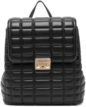 Michael Kors Logo-Plaque Backpack - Black