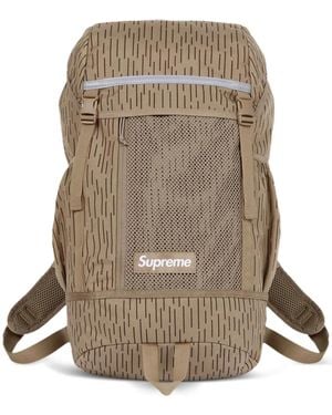 Supreme Logo-Patch "Tan Raindrop" Backpack - Natural