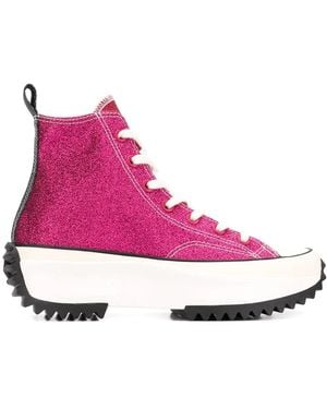 JW Anderson X Jw Anderdon Run Star Hike Hi "Glitter Pack" Trainers - Pink