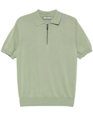 Canali ジップ ポロシャツ - グリーン