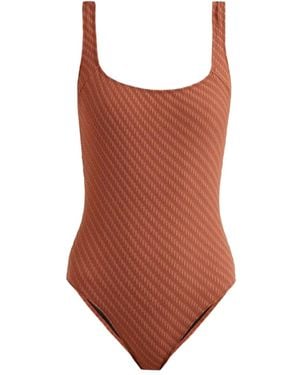 Solid & Striped The Daisy Badpak Met Textuur - Bruin