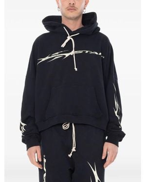 HELLSTAR Graphic-Print Hoodie - Blue