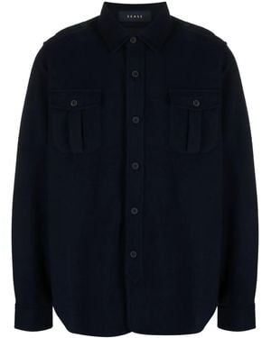 Sease Virgin Wool-Blend Shirt Jacket - Blue