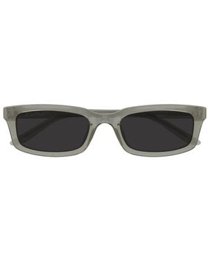 Balenciaga Daily Rectangle-Frame Sunglasses - Gray