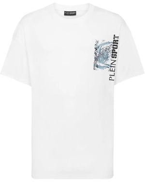 Philipp Plein T-Shirt mit Tiger-Print - Weiß