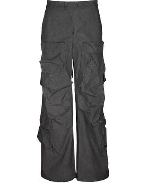 JG1 Pantalones Con Volantes - Gris
