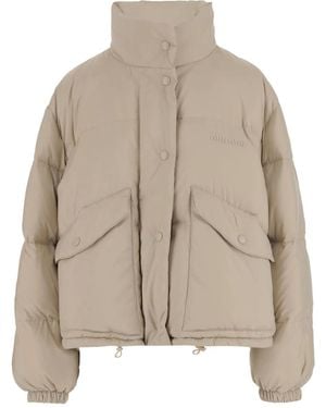 Miu Miu Jacke mit Stehkragen - Natur