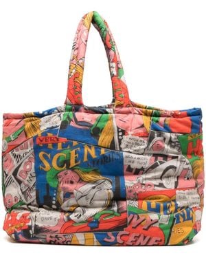 ERL Maxi Comics Shopper Mit Futter - Rot