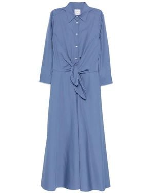 Sara Roka Dralla Buttoned Midi Dress - Blue