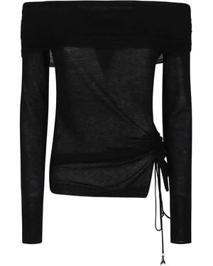 Patrizia Pepe Jersey con hombros descubiertos - Negro