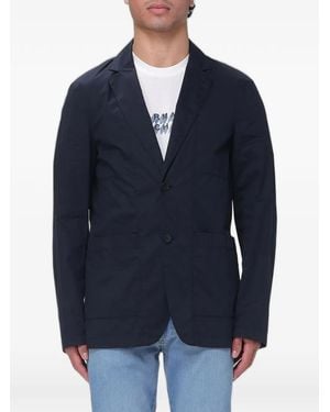 ARMANI EXCHANGE Cotton Twill Blazer - Blue