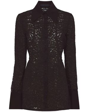 Proenza Schouler Floral Lace Shirt - Black