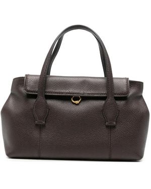 Gianni Chiarini Vicky Grained Leather Tote Bag - Black