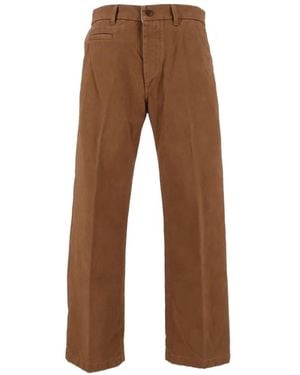 Tela Genova Renzo Chino Trousers - Brown