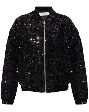 IRO Sequin Bomber Jacket - Black