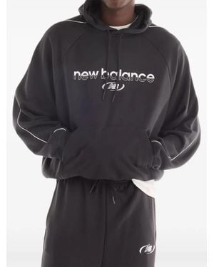 New Balance Trackside French-Terry Crew Hoodie - Black