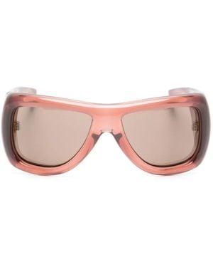 Saint Laurent Howl Rectangle-Frame Sunglasses - Pink