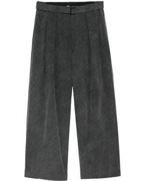 Juun.J Pleated Belted Pants - Gray