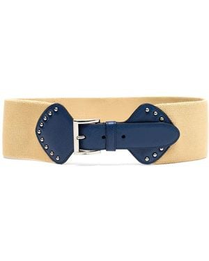 Prada Gürtel Mit Lederbesatz - Blau