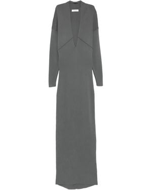 Entire studios Rallel ロングスリーブ Vネック マキシドレス - グレー
