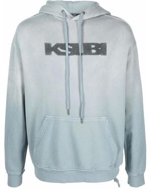 Ksubi Logo-Print Cotton Hoodie - Blue