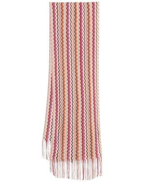 Missoni ジグザグ スカーフ - ホワイト
