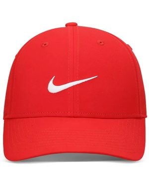 Nike Logo-Detail Baseball Cap - Red