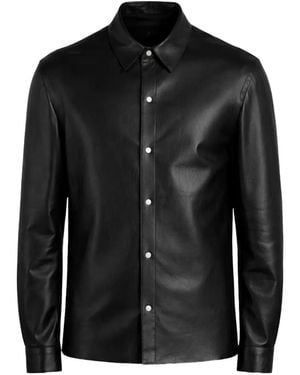 Salvatore Santoro Press-Stud Leather Jacket - Black