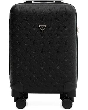 Guess Embossed-logo luggage - Negro