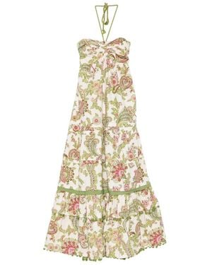 PHILIPPA 1970 Robe Longue Oriana À Fleurs - White