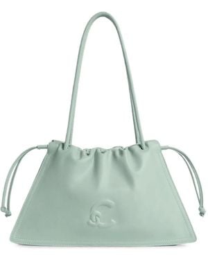 Coccinelle Medium Dulse Logo-Embossed Drawstring Shoulder Bag - Green