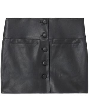 Proenza Schouler Faux-Leather Mini Skirt - Black