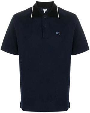 Loewe Polo En Coton À Logo Brodé - Bleu