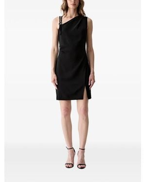 Guess Mini Buckle-Detail Asymmetric-Neck Dress - Black
