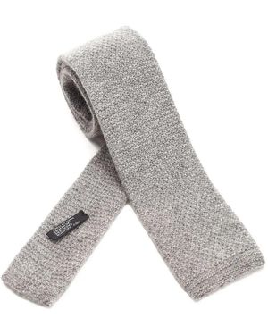Al Duca d'Aosta Knitted Cashmere Tie - Grey
