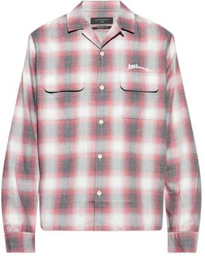 AllSaints Shams Plaid Pocket Shirt - Pink