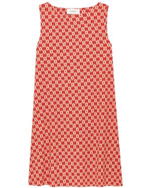 Maliparmi Diamond Glow Patterned Mini Dress - Red