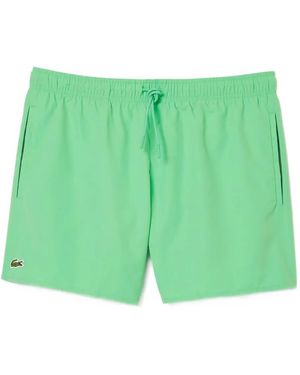Lacoste Drawstring-Waist Swim Shorts - Green