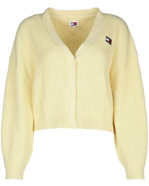 Tommy Hilfiger Klassischer Cropped-Cardigan - Gelb