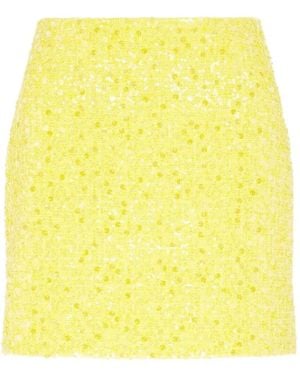 David Koma Sequin-Embellish Mini Skirt - Yellow